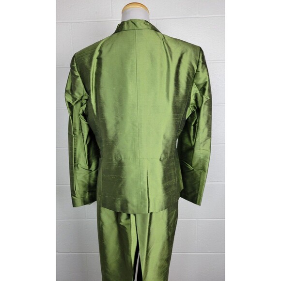 Talbots Womens Green Silk Pant Suit 14/16 - Picture 5 of 14